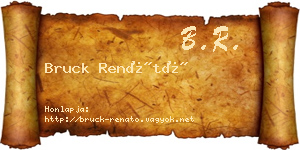 Bruck Renátó névjegykártya